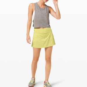 Lululemon Pace Rival Skirt 12 Tall Lemongrass